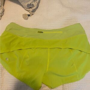 Lululemon shorts size 6, 2.5 inch! Have a very small stain on the back.